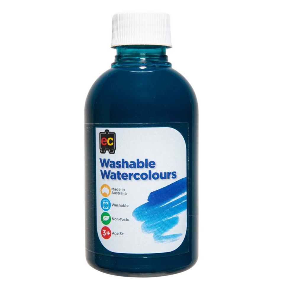 Educational Colours Washable Watercolour 250ml Turquoise Image