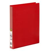 Marbig Clearview Insert Binder A4 4 D Ring 25mm Red