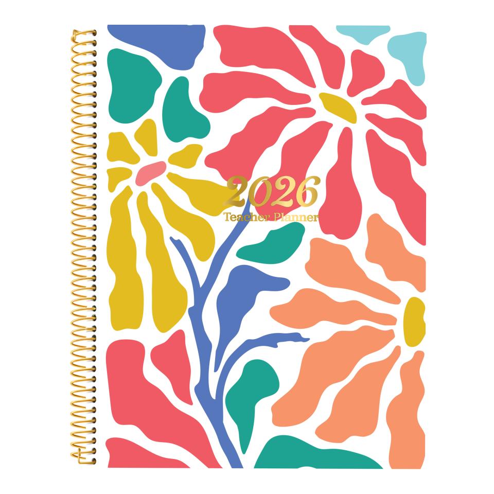 Cumberland 2026 Teachers Planner A4 Floral Image