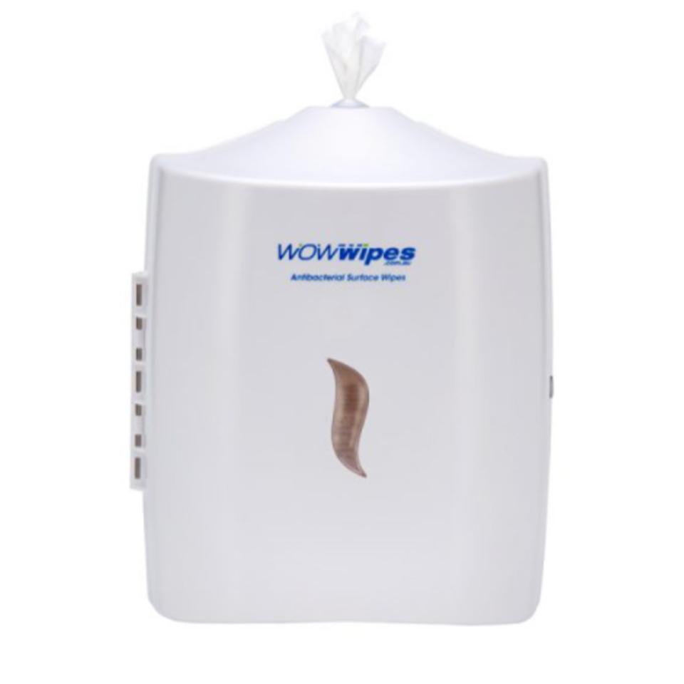 Wow Wipes Centre Feed Wall Mounted White Dispenser