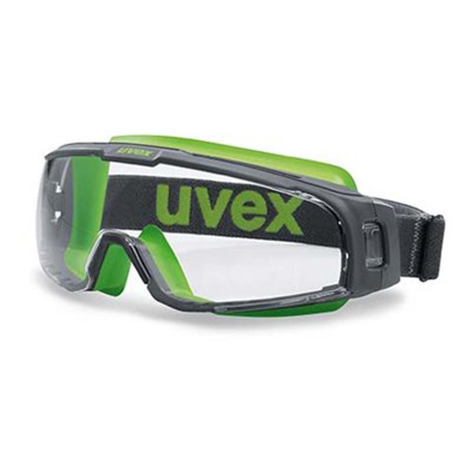 Uvex 9308-251 U-Sonic Safety Goggle Grey Lime Body Clear Hc-Af Lens Each