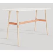 Okidoki Standing Table 1800w x 900d x 1050mmh Ash Pink Salt Powdercoat frame