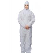 ProSafe Disposable Coverall With Hood & Zipper 5/6 SMS Size Large White Carton of 25