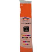 Rainbow Crepe Paper 500mmx2.5m Orange