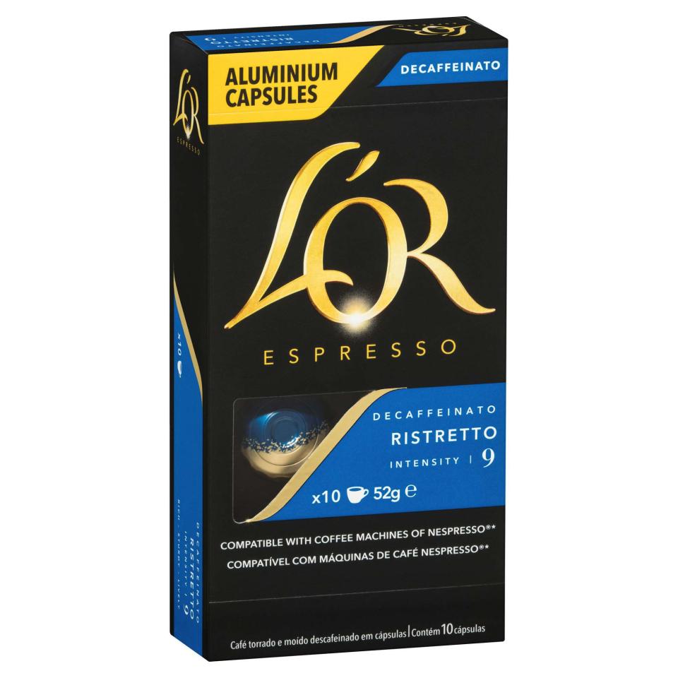 L'OR Espresso Decaffeinated Coffee Capsules Ristretto Box