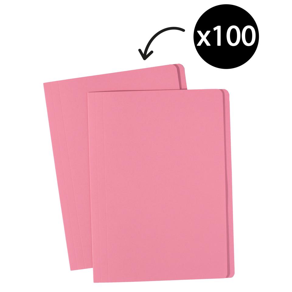 Avery Pink Manilla Folder - A4 - 320 x 241 mm - 100 Folders