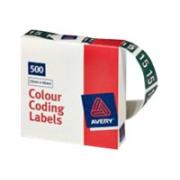 Avery Label Side Tab Year Coding 2015 Roll 500