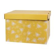 Marbig Enviro We Mean Green Sto-Away Archive Box Honeybee Yellow Pack 4
