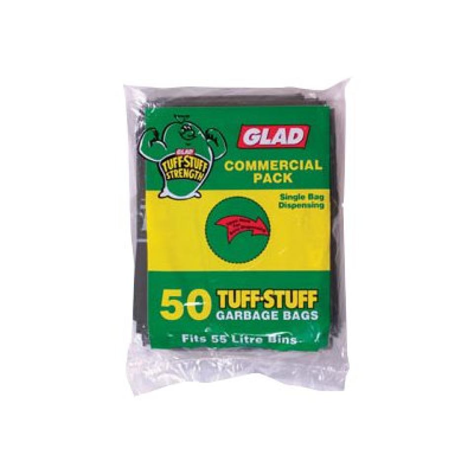 Glad Garbage Bag 55 Litre Green 28Um Pkt50 Winc