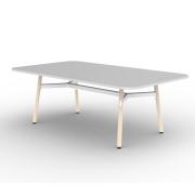 Okidoki+ Table 1800w X 900d X 715mmh Ash Legs Blanc Powdercoat Frame