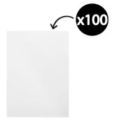 Marbig Letter File A4 Poly Clear Pack 100