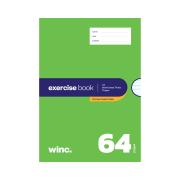 Winc Premium Exercise Book A4 9mm Thirds 70gsm Red Margin 64 Pages
