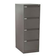 Mercury Vertical Filing Cabinet 4 Drawer 1320h x 470w x 620dmm GraphiteRipple