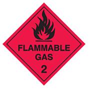 Brady 835481 Flammable Gas 2 Labels Self Adhesive 250mm 