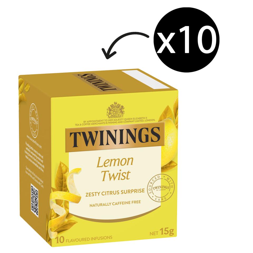 Twinings Flavoured Fruit Infusions Lemon Twist Tea Bags Pack 10