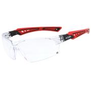 Scope Bionix Safety Spectacle Clear Lens Red/Black Frame