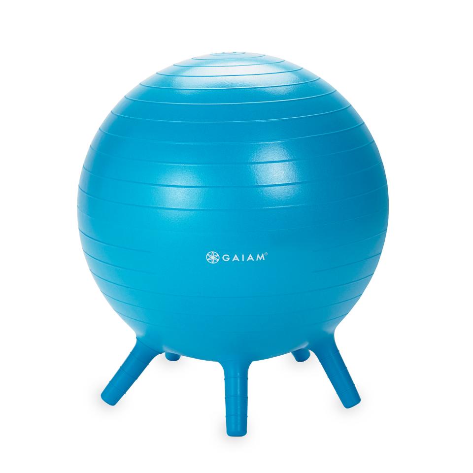 Gaiam Kids Active Sitting Stay-n-play Balanceball Blue Image