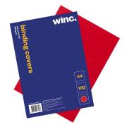 Winc Leathergrain Binding Cover A4 300gsm Red Pack 100
