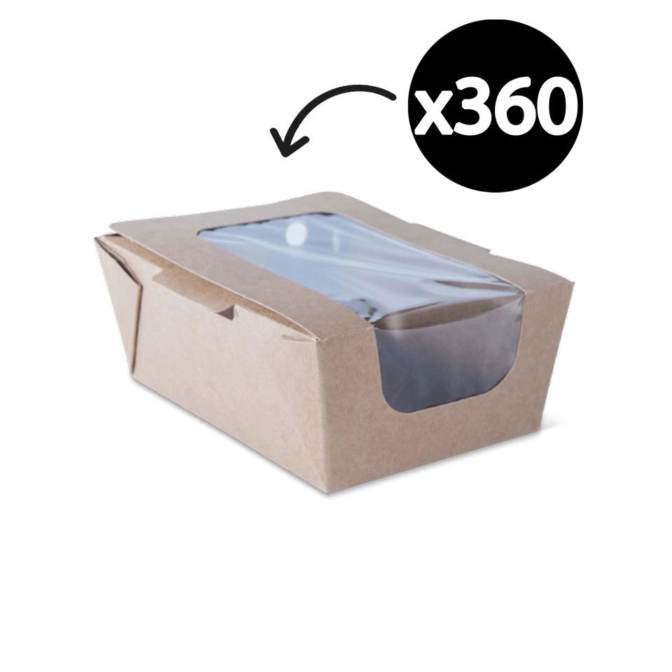 Detpak Hot Food Box Small Brown Carton 360