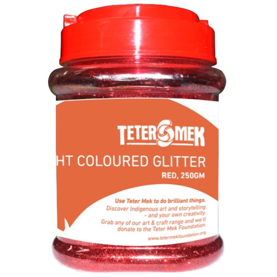 Teter Mek Bright Coloured Glitter 250g Red