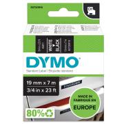 Dymo D1 Label Printer Tape 19mm x 7m White On Black