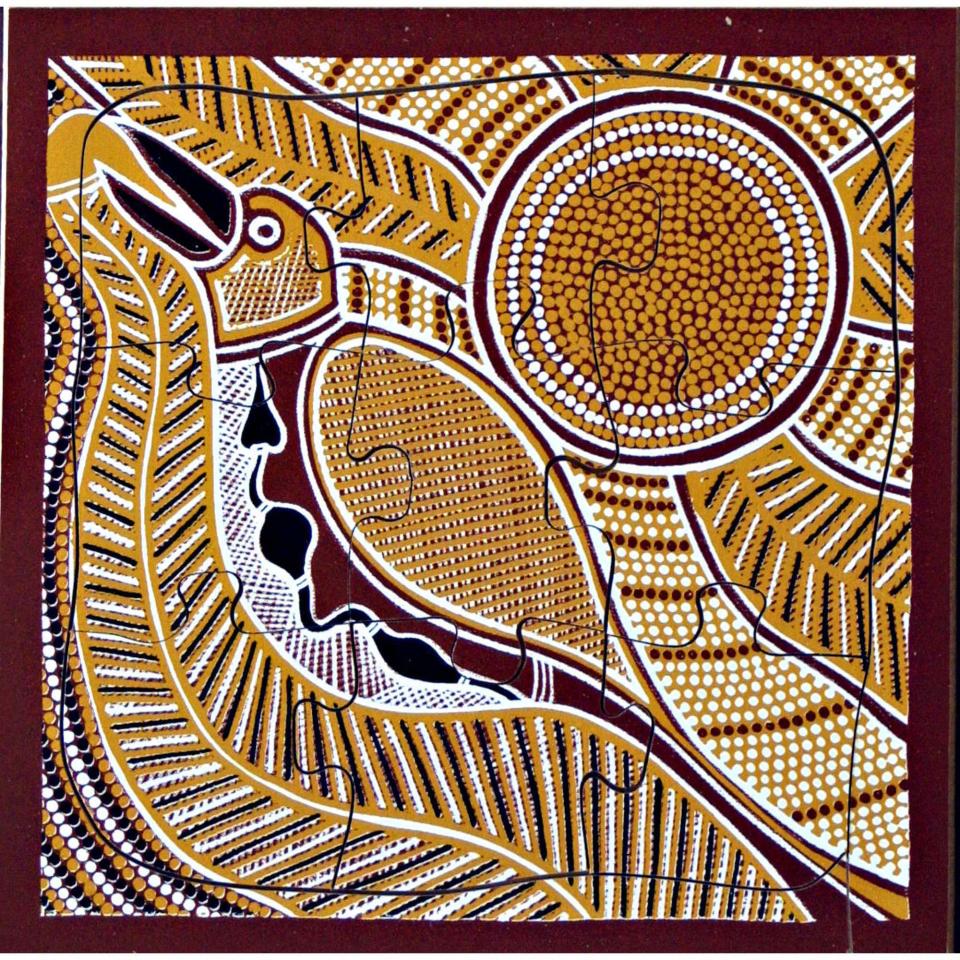 Kurrajong Aboriginal Products Ga Ga The Kookaburra Puzzle 8pce 20x20cm