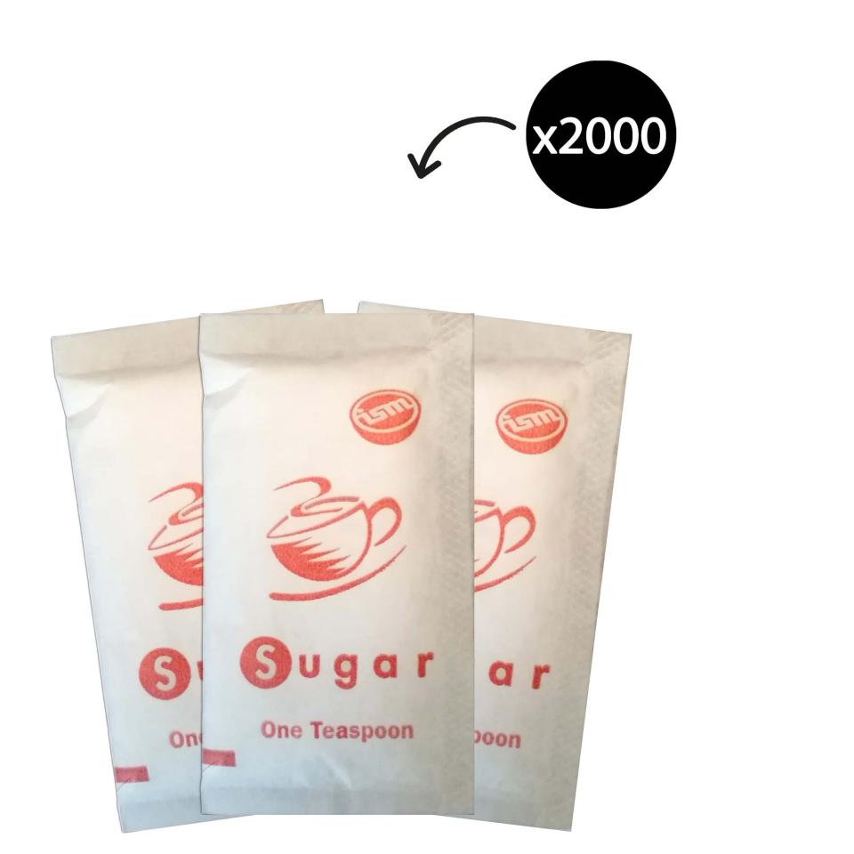 ISM White Sugar Single Serve Sachets 3g Carton 2000