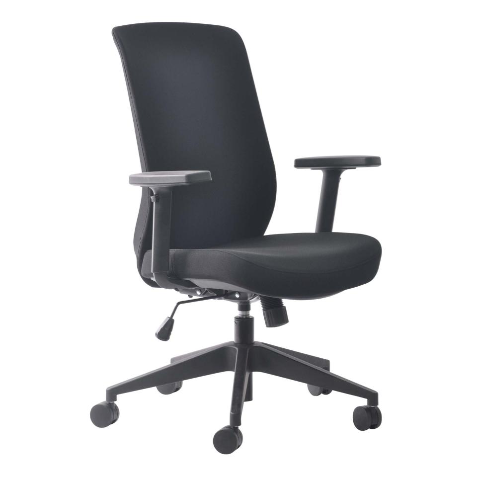 Mondo Gene Task Chair High Back Fabric Adjustable Arms Black