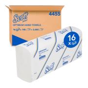 Scott Optimum Folded Paper Hand Towels 4455 16 Packs 2400 Towels