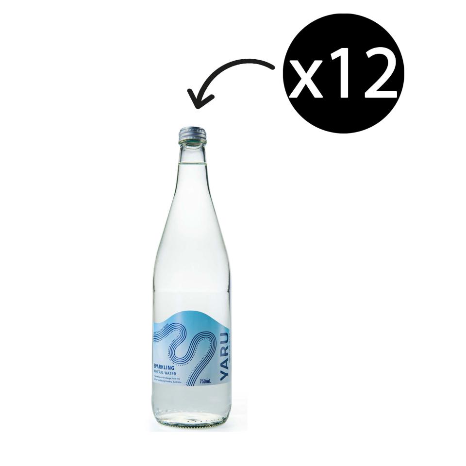 Yaru Sparkling Mineral Water Glass Bottle 750ml Carton 12