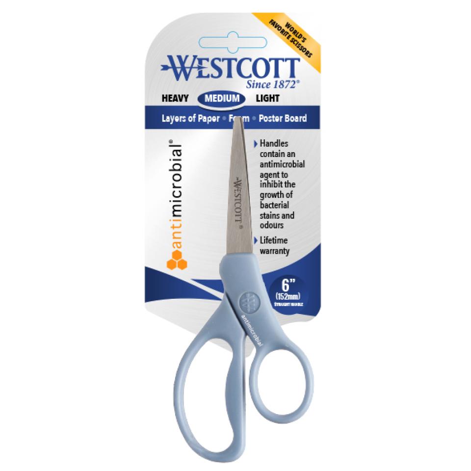Westcott Antimicrobial Scissors 6 Inch Assorted Winc
