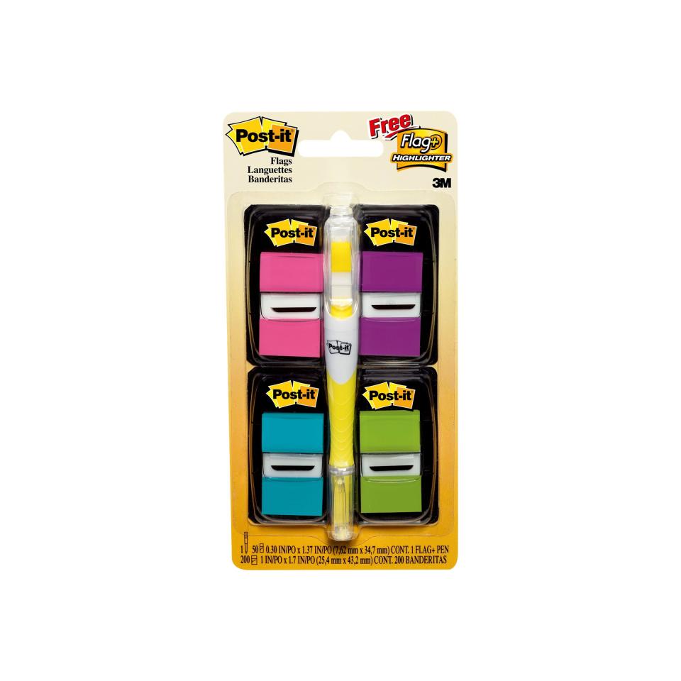 PostIt Flags Value Pack inc Highlighter Assorted Pack 4 Winc