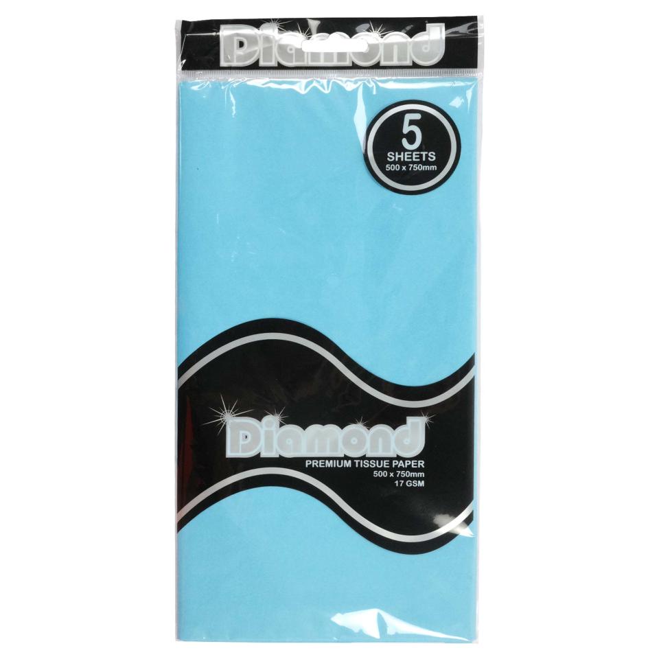 Diamond Tissue 5 Sheets 500 X 750mm Blue 12 Pack Image