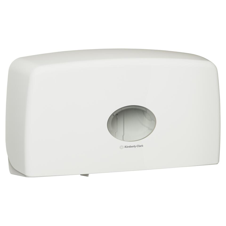 Kimberly Clark 70210 Aquarius Jumbo Toilet Tissue Lockable Dispenser White