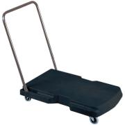 Rubbermaid Commercial Triple Trolley with Straight Handle Utility Duty Black