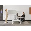 Thumbnail image of Buro Altri Height Adjustable B2B Desk 1500(W)x1600(D)x630-1280(H)mm Sq Leg White Fixed Cable Tray