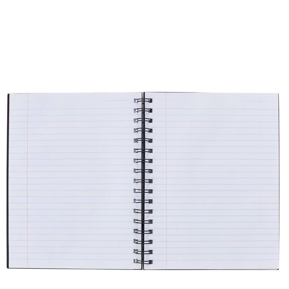 Winc Hardcover Spiral Notebook Ruled 225 x 175mm A5 200 Pages Black | Winc
