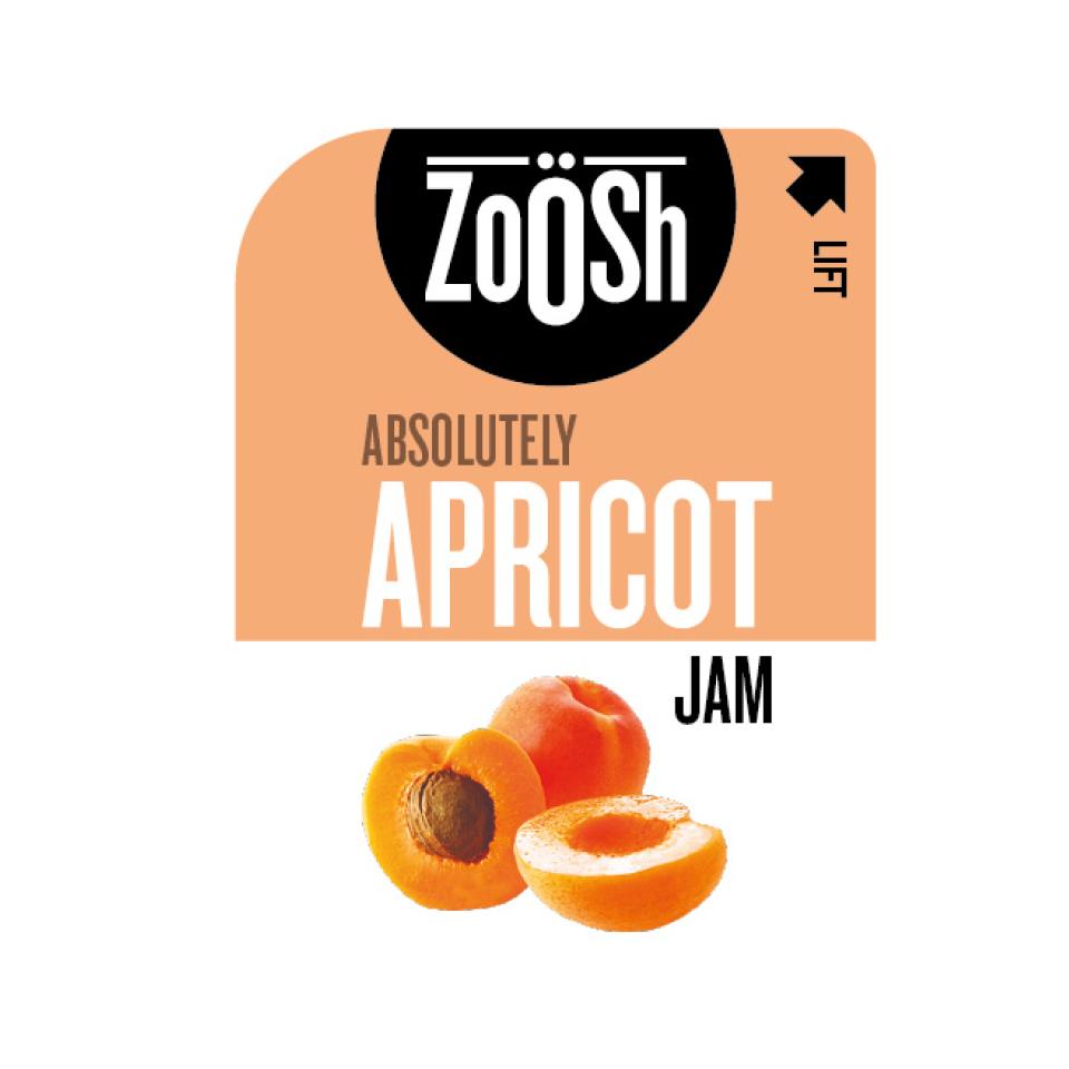 Zoosh Apricot Jam Portion Control 13.6g Box 50