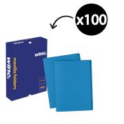 Winc Manilla Folder Foolscap Blue Box 100