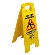 Sabco Wet Floor Cleaning In Progress Sign Sabc-2420a Small