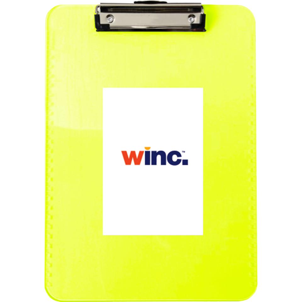 Winc Clipboard A4 Transparent Neon Yellow