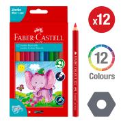 Faber-castell Jumbo Classic Colour Pencils Assorted - Pack of 12