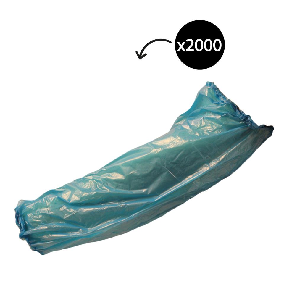 ATS Disposable Polyethylene Sleeves 200 x 400mm Blue Carton 2000