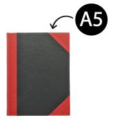 Cumberland Notebook Hardcover Ruled A5 200 Page Red & Black