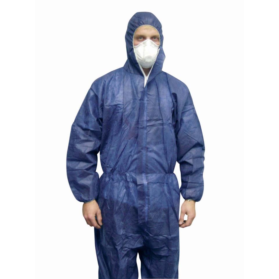 Disposable Coveralls Poly Blue Size XL