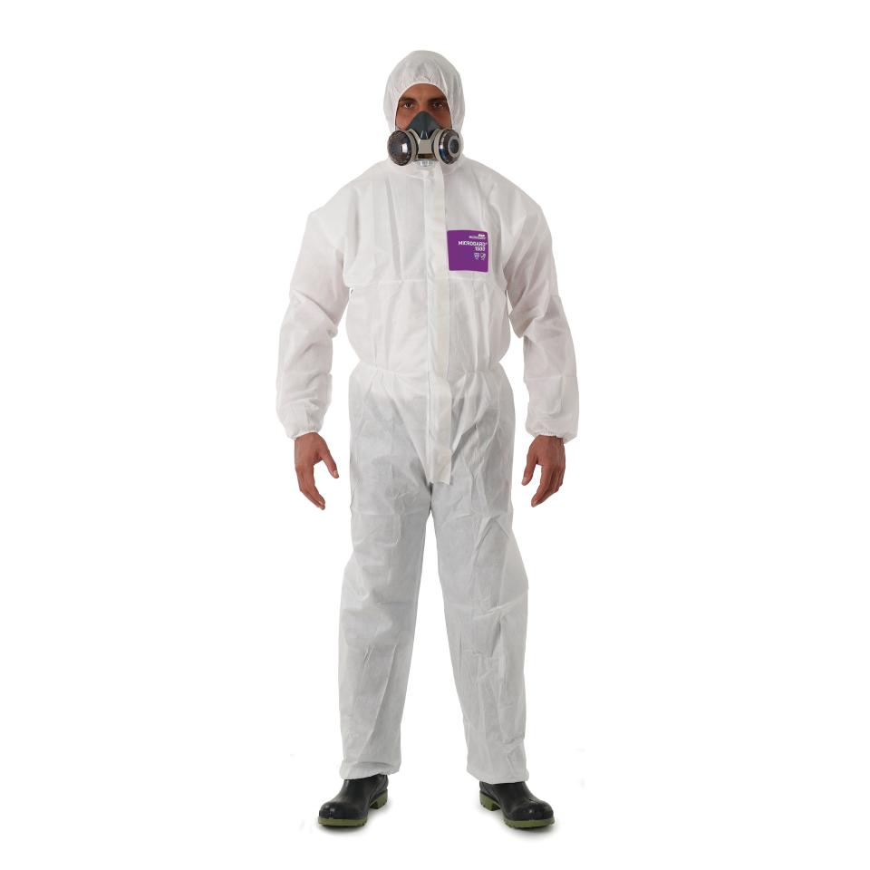 AlphaTec STANDARD 1500 Coverall With Hood White Large