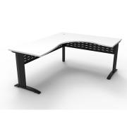 Rapid Line Span Metal Leg Corner Workstation 1800w x 1500w x 700d x 730h Mm White/black
