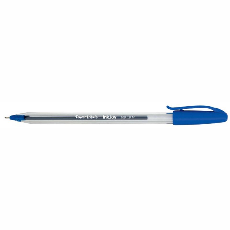 PaperMate Inkjoy Capped Ballpoint Pen Medium 1.0mm Blue Each