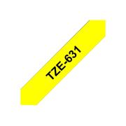 Brother TZE-631 Tape Labelling Black On Yellow 12mm x 8m