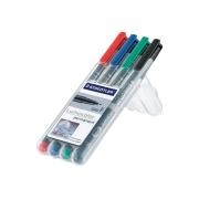 Staedtler Lumocolor Universal Permanent OHP Pen Fine Set 4